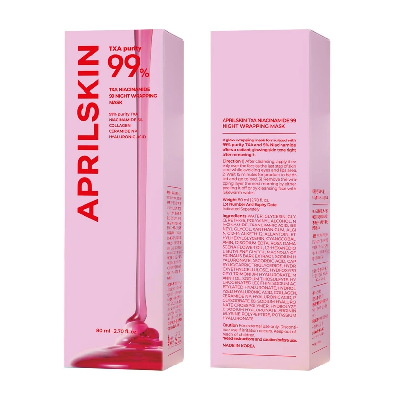 APRILSKIN TXA NIACINAMIDE 99 NIGHT WRAPPING MASK 80ml - Image 6