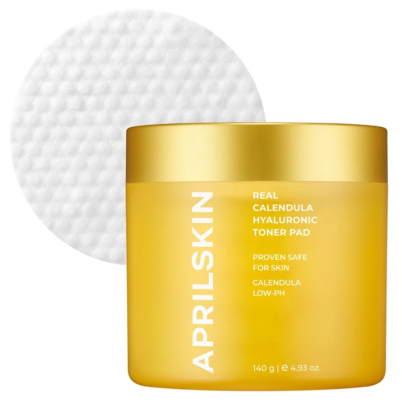 APRILSKIN REAL CALENDULA HYALURONIC TONER PAD (60pcs)
