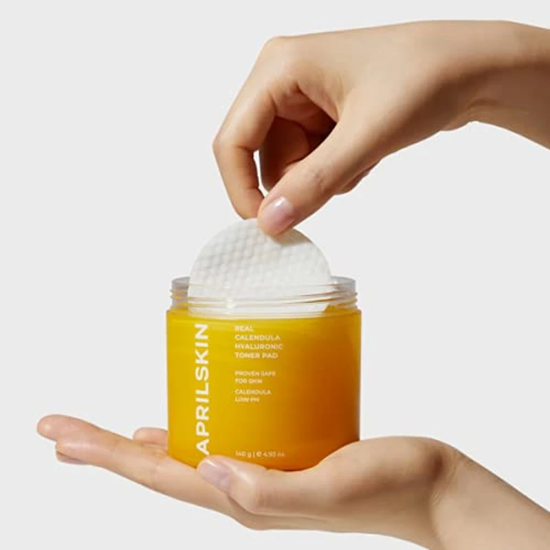 APRILSKIN REAL CALENDULA HYALURONIC TONER PAD (60pcs)