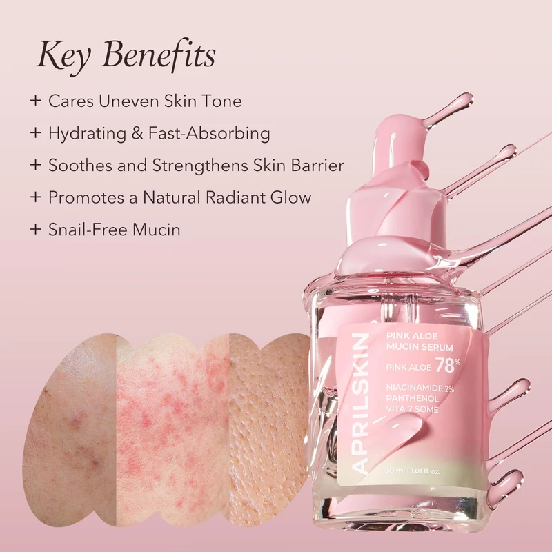 APRILSKIN PINK ALOE MUCIN SERUM (30ml) - Image 3