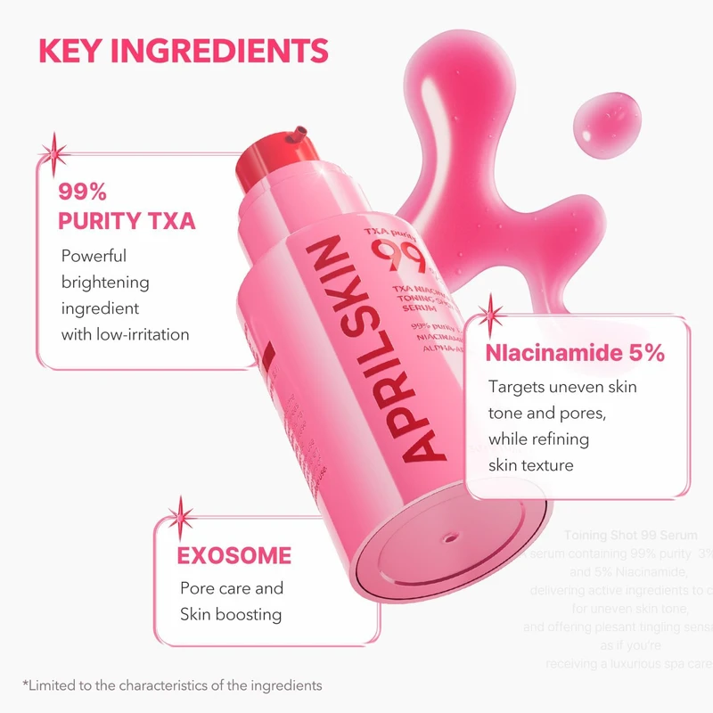 APRILSKIN TXA NIACINAMIDE TONING SHOT 99 SERUM 30ml - Image 4