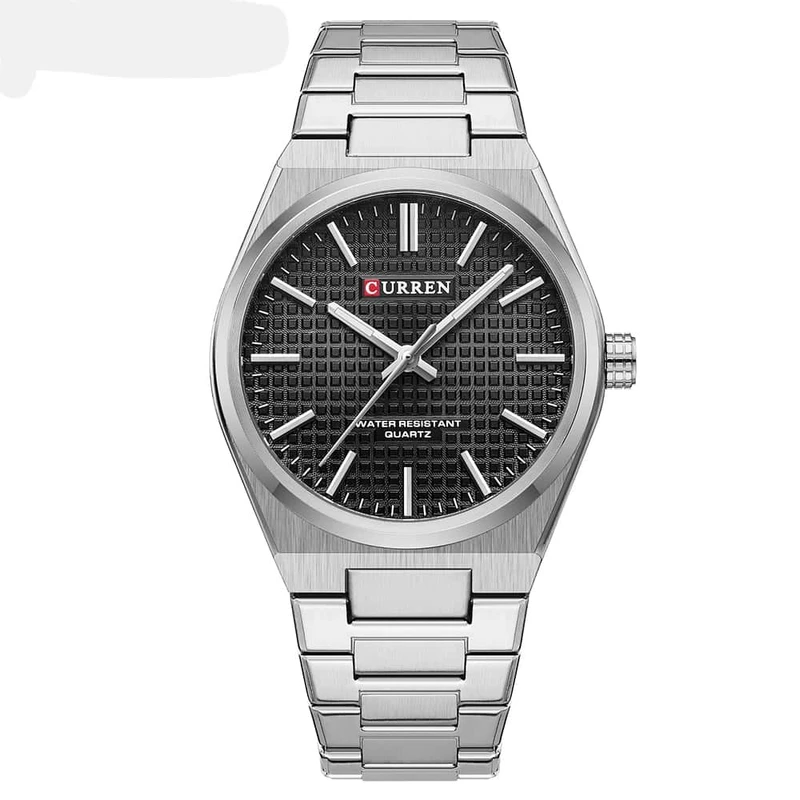 Curren 8439-Silver Black  Mans Premium Watch