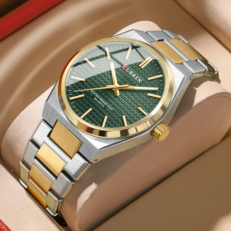 Curren 8439 CH – Gold Green For Men