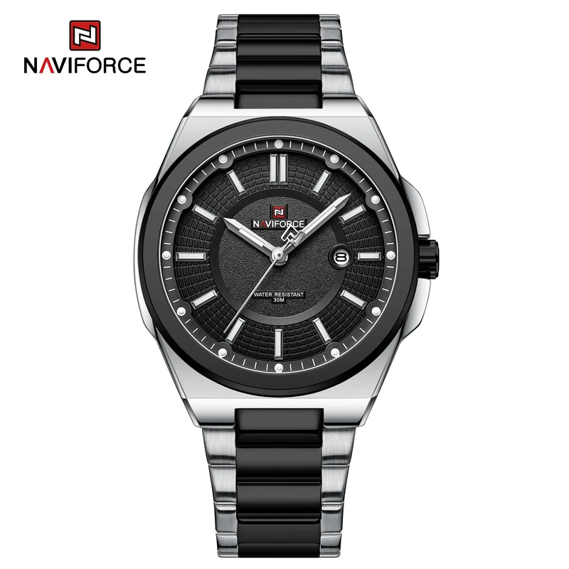 Naviforce Nf 9212 For Men – Silver Black