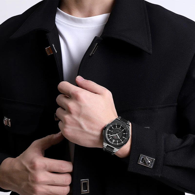 Naviforce Nf 9212 For Men – Silver Black