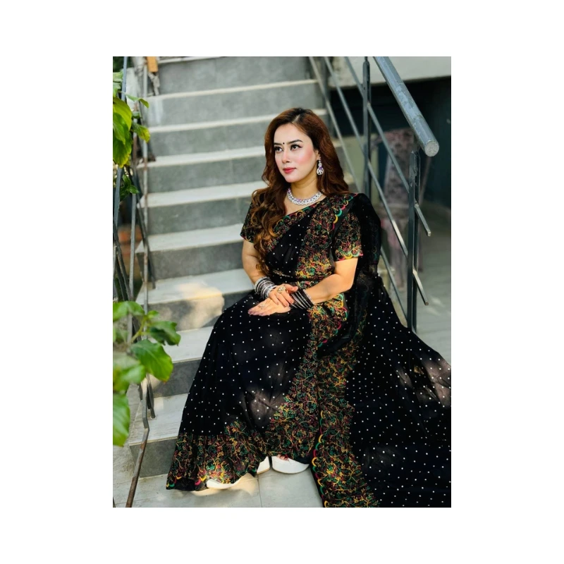 প্রিমিয়াম ধুপিয়ান সিল্ক শাড়ী + ব্লাউজ পিছ (কোড- 218)