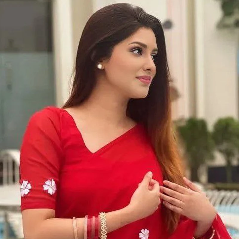 💧প্রিমিয়াম কোয়ালিটি জর্জেট শাড়ী+-ব্লাউজ-পিছ-(কোড-257)💧