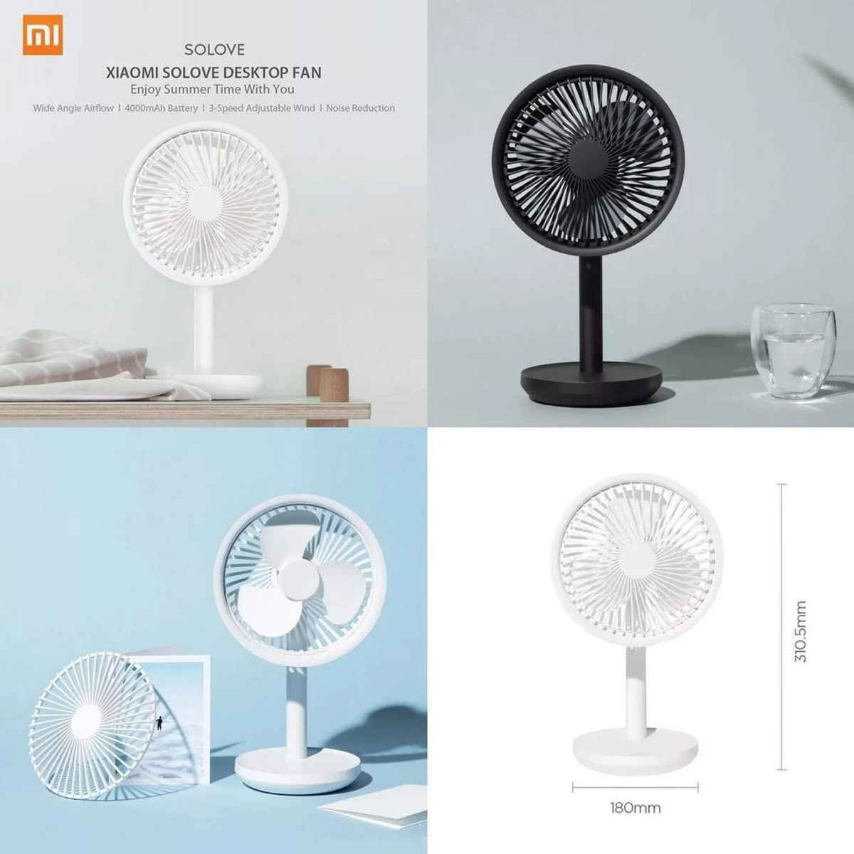 Xiaomi SOLOVE F5 Mini Rechargeable Desktop Stand Fan - Image 1