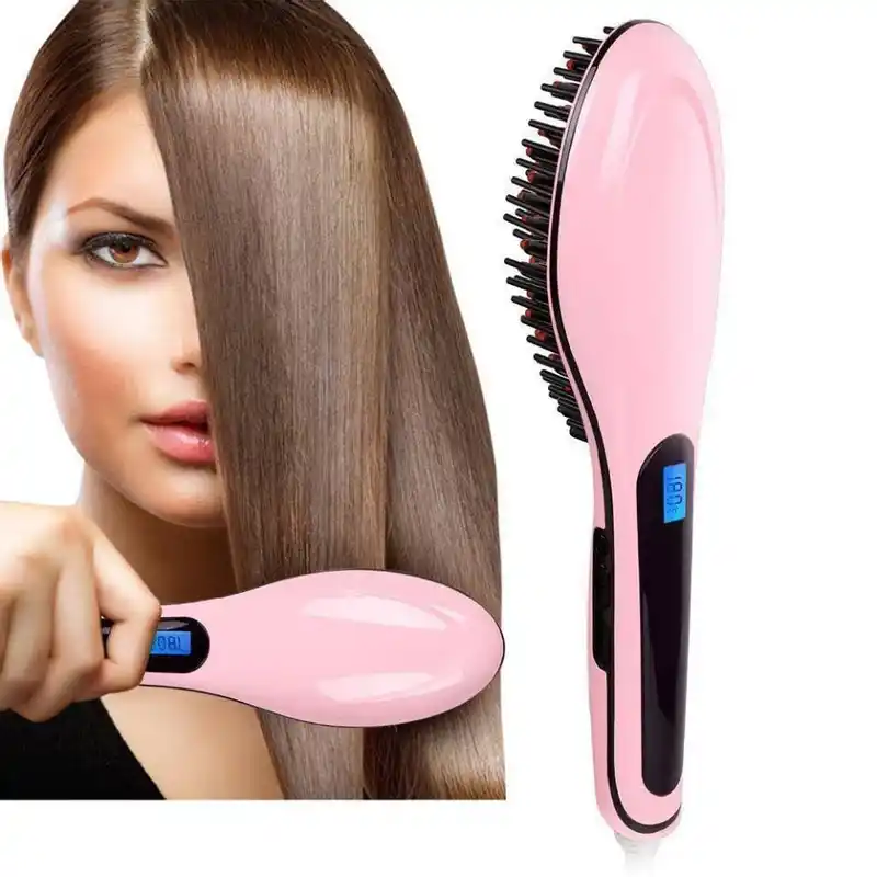 hair straightening brush machine