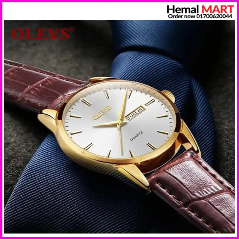 Olevs Watch Men Fashion Sports Quartz Full Steel Gold Business Mens Watches