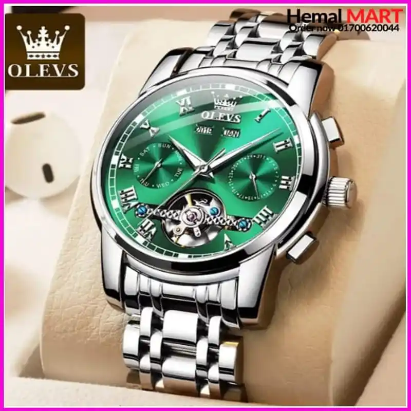 Olevs Watch Men Fashion Sports Quartz Full Steel Gold Business Mens Watches