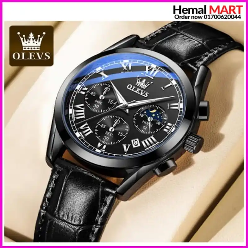 Olevs Watch Men Fashion Sports Quartz Full Steel Gold Business Mens Watches - Image 4