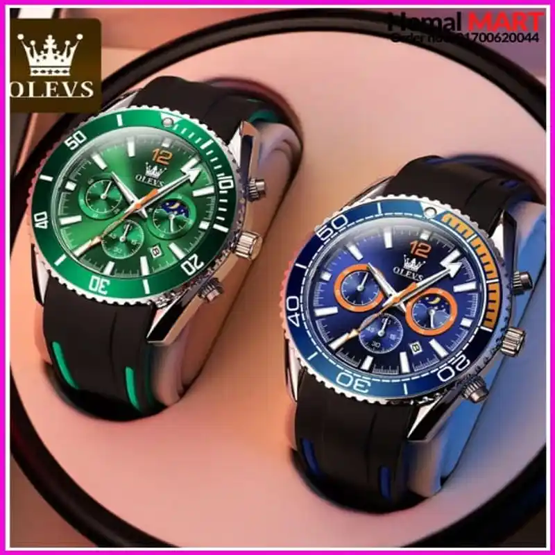 Olevs Watch Men Fashion Sports Quartz Full Steel Gold Business Mens Watches