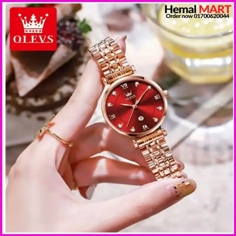 OLEVS New Fashion Women Quartz Watch Waterproof Classic Luxury Brand Lady Watch Stainless Steel Strap Watches