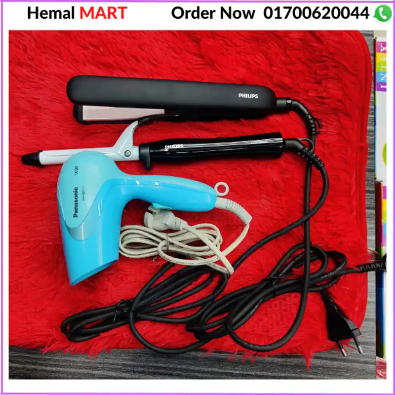 Panasonic Hair Dryer।। philips straightener।।,philips curler,