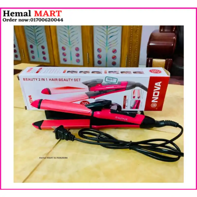 Nova 2 in 1 Hair StraightenerCurler