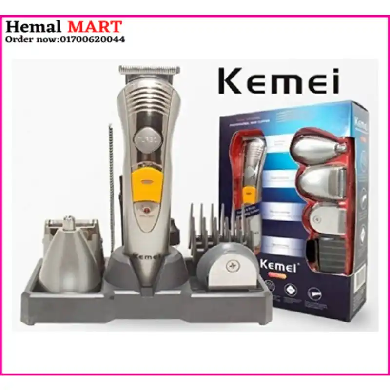 Kemei KM-590A 7-in-1 Rechargeable Shaver and Trimmer - Image 1