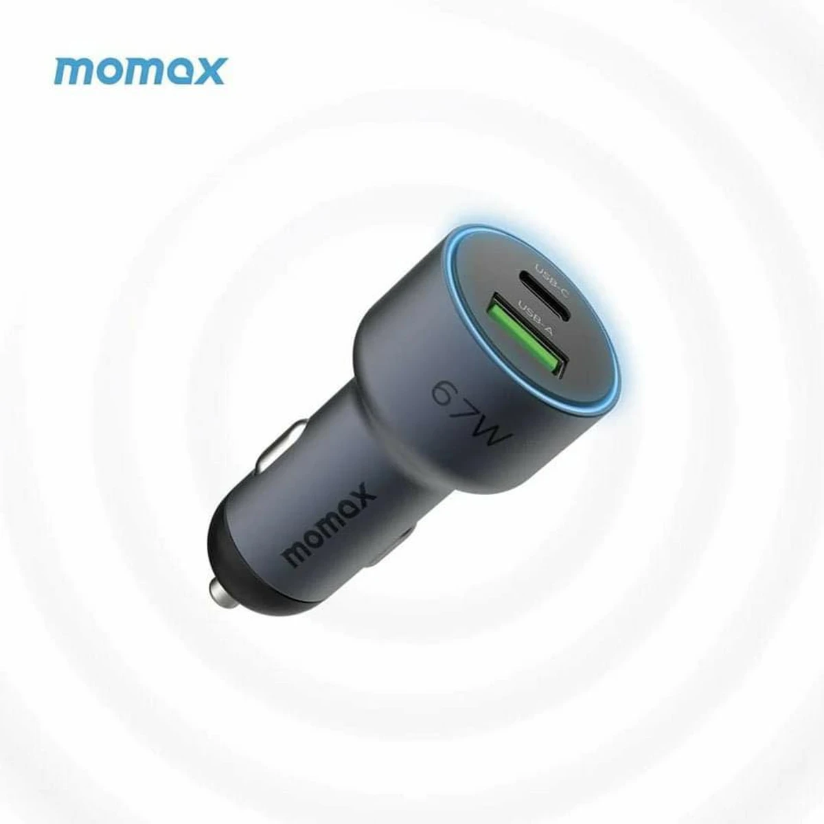 MOMAX MoVe 67W dual-port car charger - Image 1