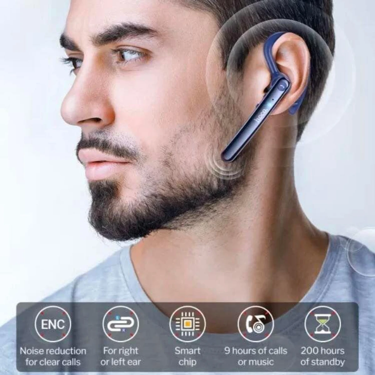 HOCO ENC Noise Reduction Bluetooth Single Earphone