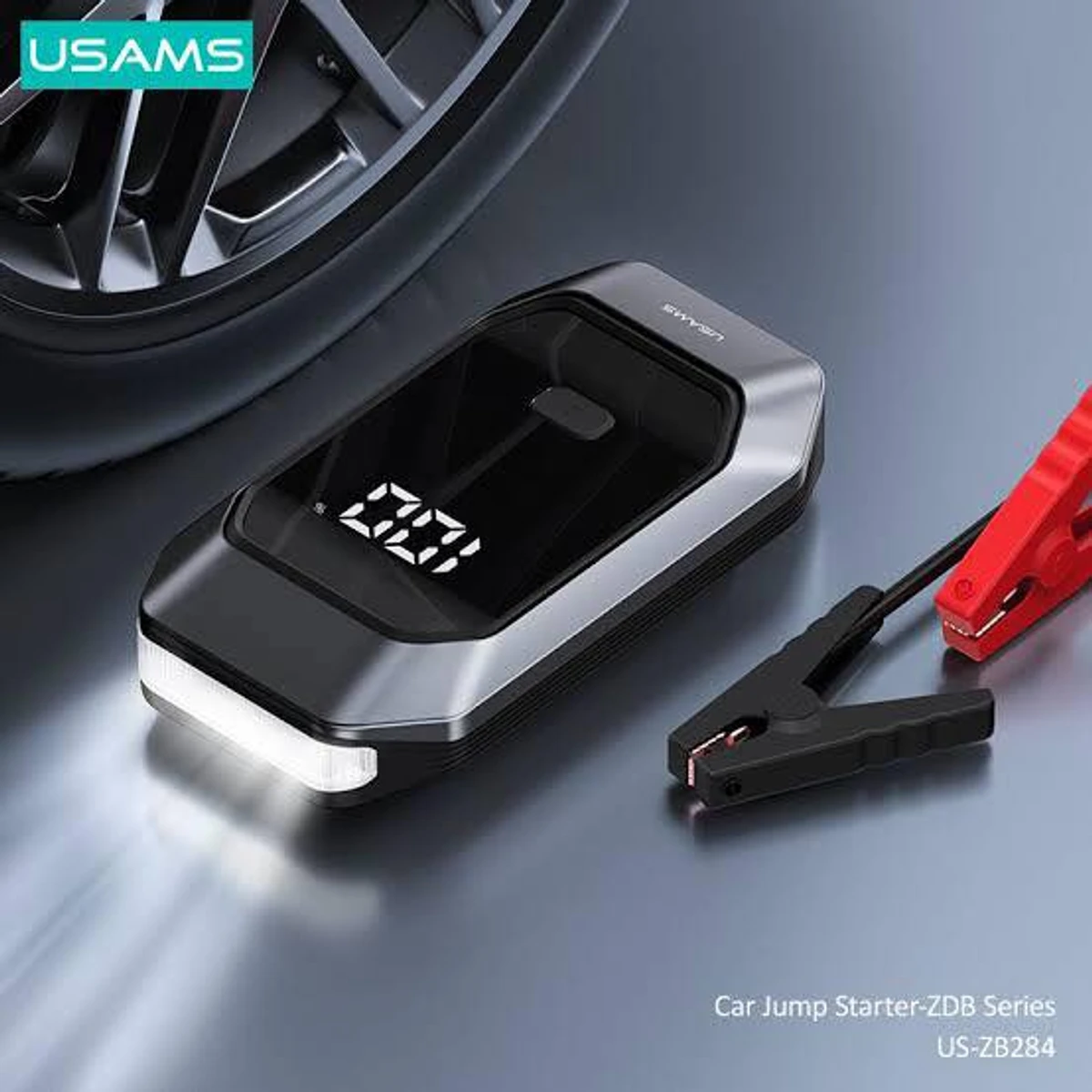 USAMS 12v Car Jump Starter with Light Power Bank 8000mAh Battery