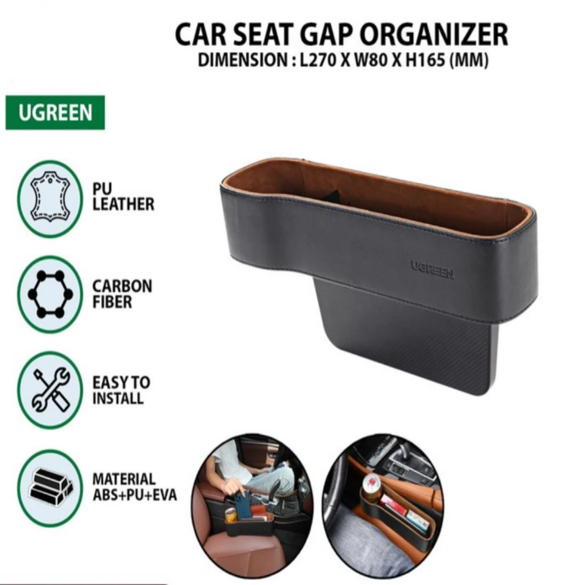 Ugreen car seat gap organiser - Image 1