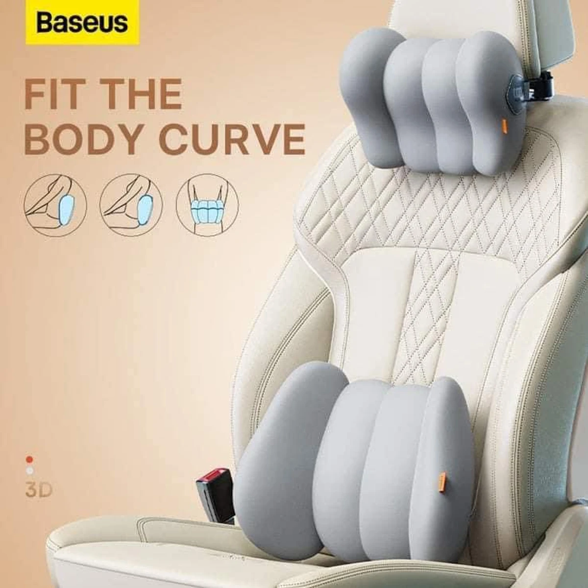 Baseus ComfortRide Series Car Headrest & Lumbar Pillow