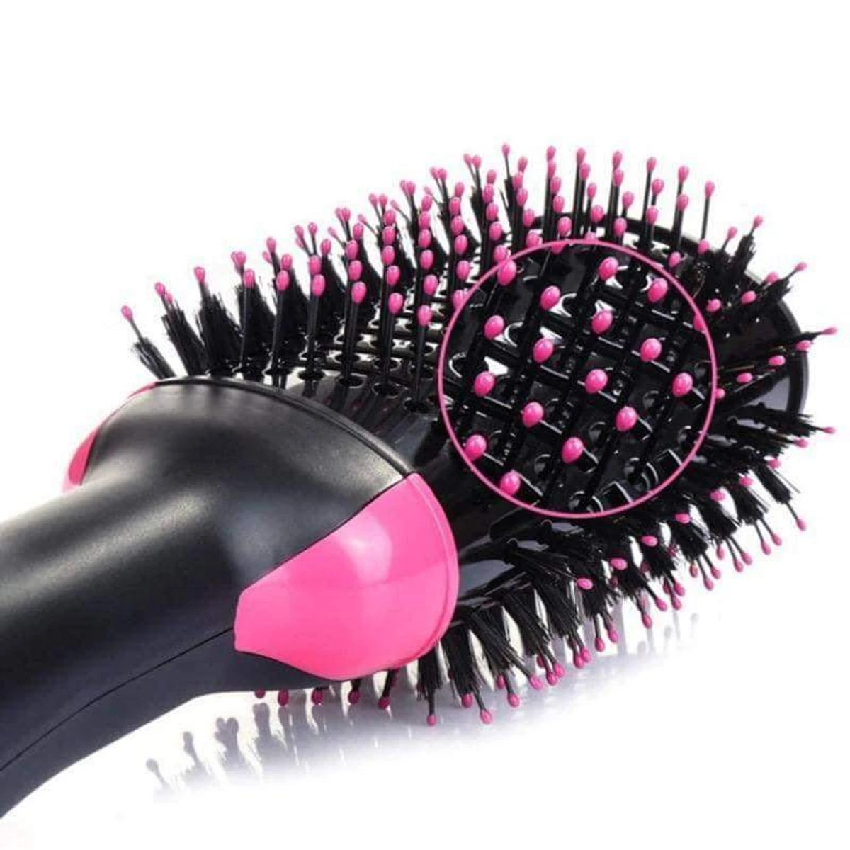 One step hair straightener brush