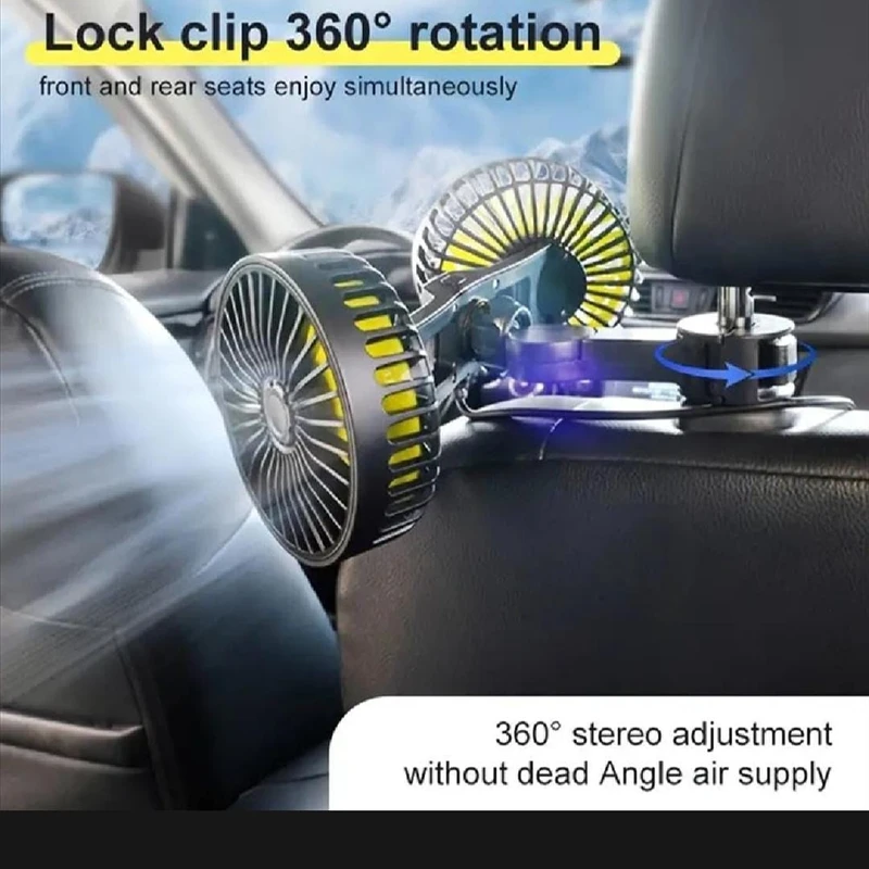USB Powered Double Fan for Car