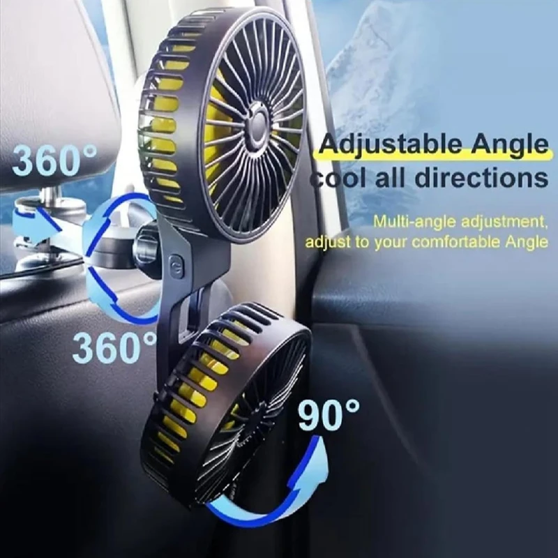 USB Powered Double Fan for Car - Image 3