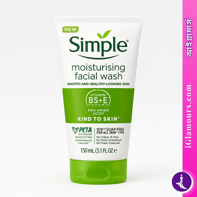Simple Kind To Skin Moisturising Facial Wash 150 ml - Image 3
