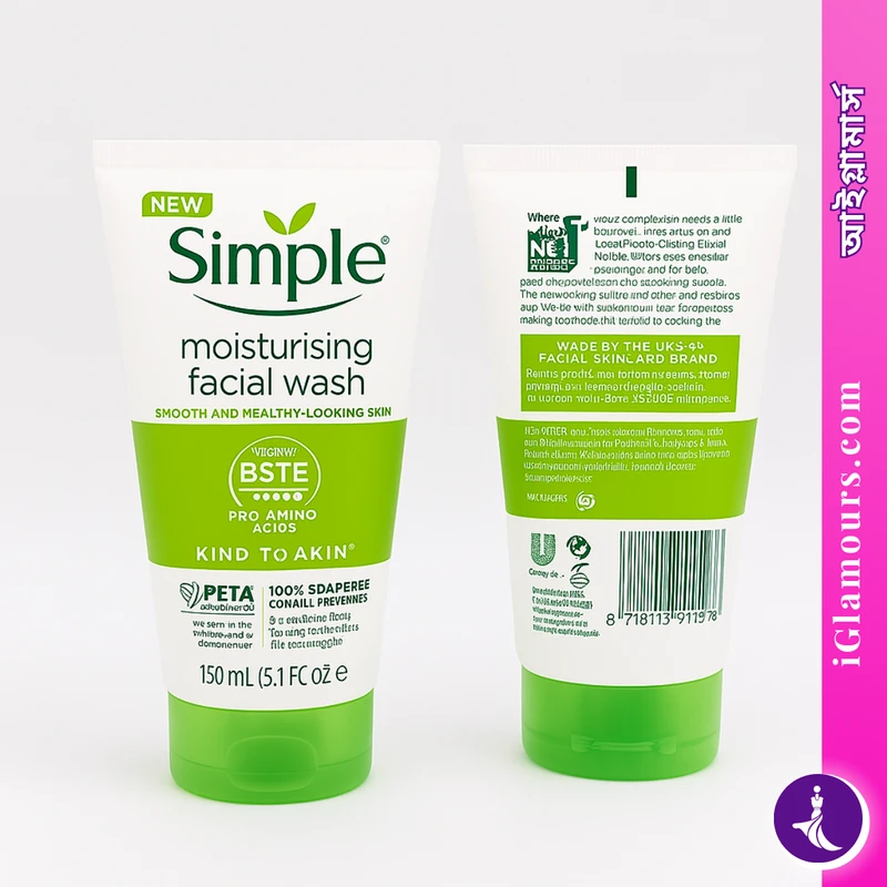 Simple Kind To Skin Moisturising Facial Wash 150 ml - Image 4