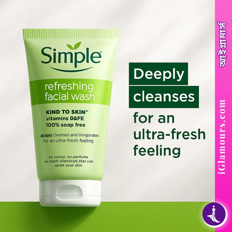 Simple Kind To Skin Refreshing Facial Wash Gel 150 ml - Image 3