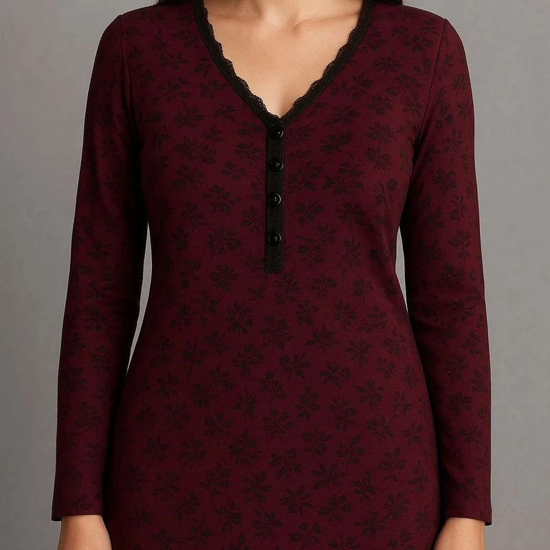 Cotton Three-Piece with 5-Haat Orna | - Image 5