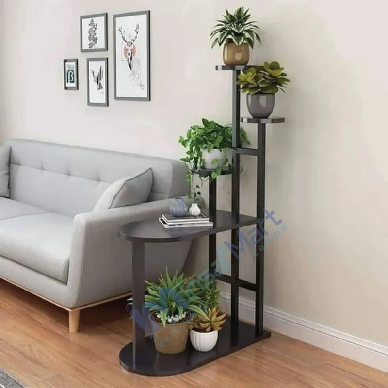 Side Table with Floor Stand | Wooden Floor Stand