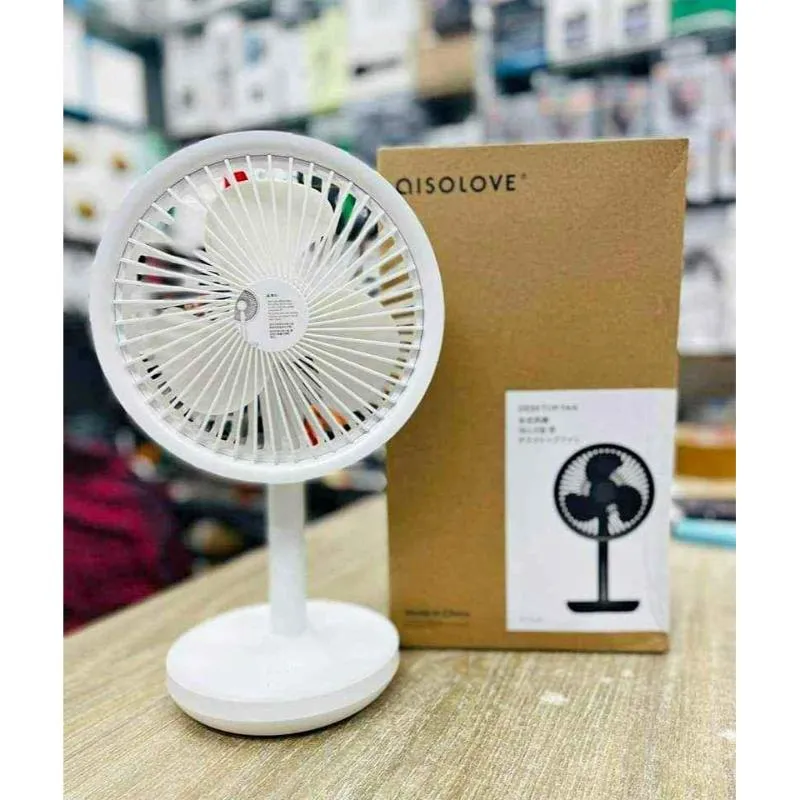 Xiaomi AISOLOVE F5 4000mAh Rechargeable Desk Fan – White Color - Image 6