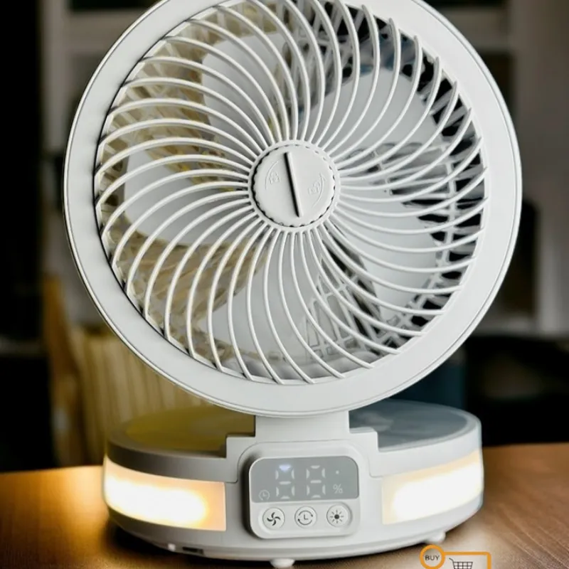 WiWu FS05 Rechargeable fan (4000mAh battery, LED Display Controll Panel)- White Color