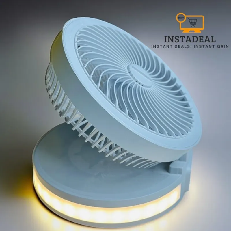 WiWu FS05 Rechargeable fan (4000mAh battery, LED Display Controll Panel)- White Color - Image 5