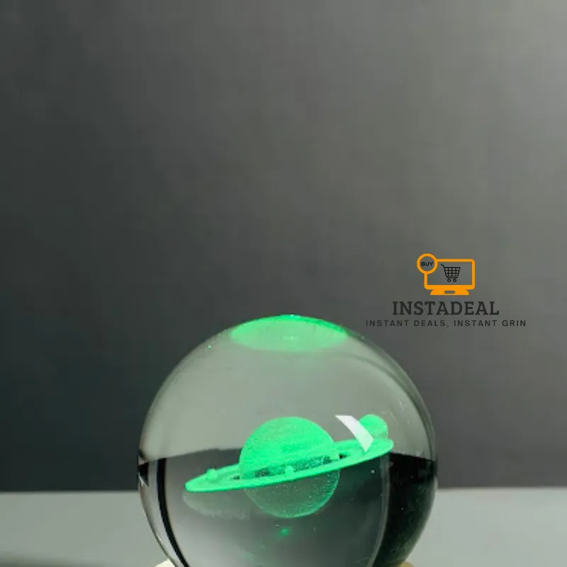 3D Crystal Ball – Saturn (7 Color Base) - Image 6