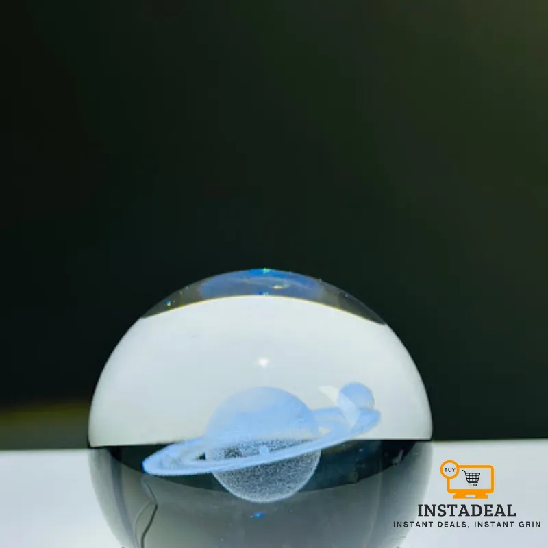 3D Crystal Ball – Saturn (7 Color Base) - Image 8