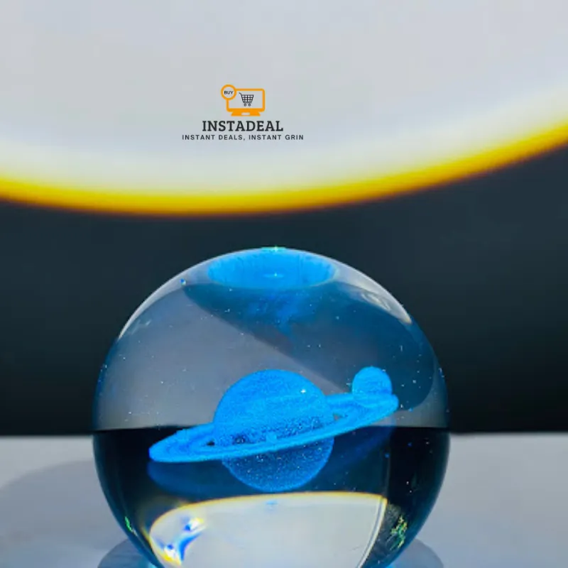 3D Crystal Ball – Saturn (7 Color Base) - Image 9