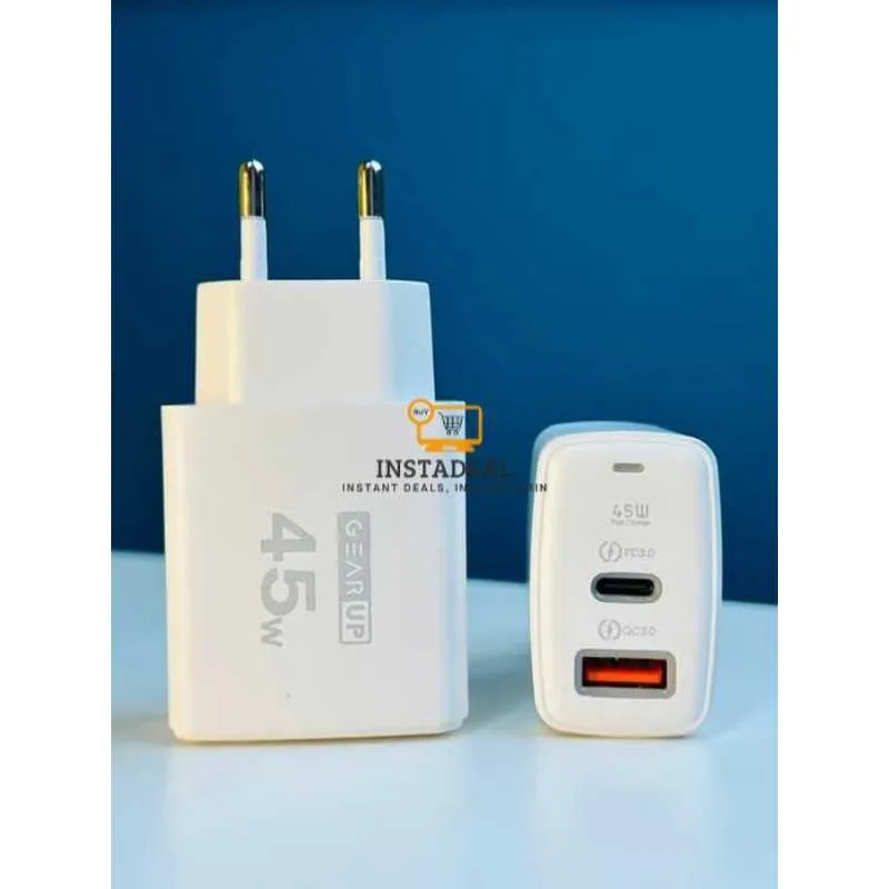 GearUP GP007 45W Fast Charging PD 3.0+ QC 3.0 USB Wall Charge