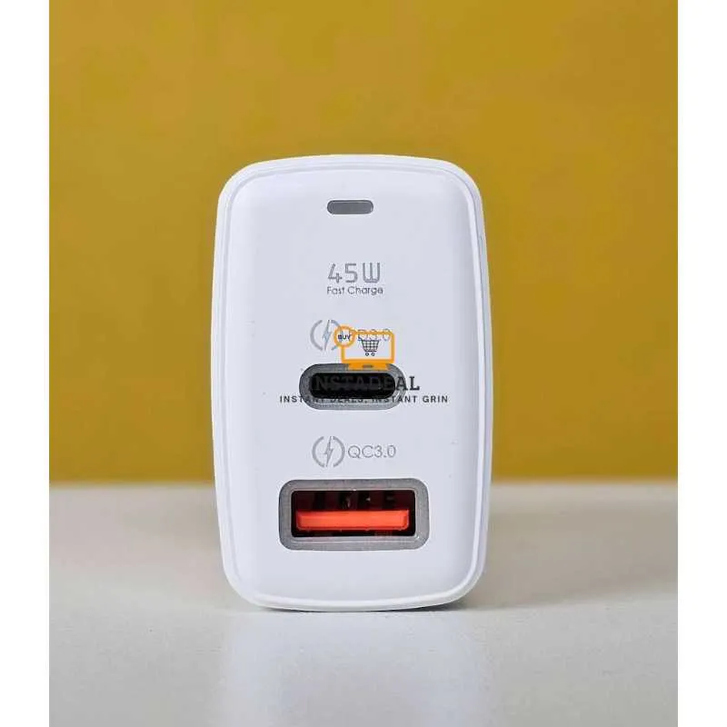 GearUP GP007 45W Fast Charging PD 3.0+ QC 3.0 USB Wall Charge
