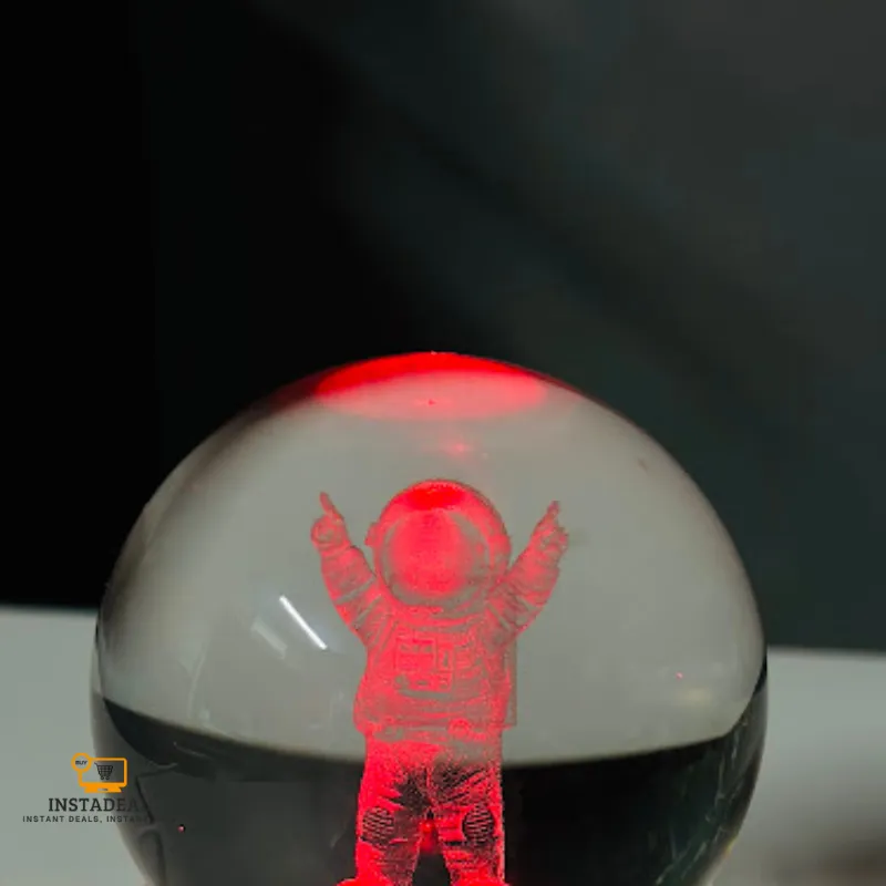 3D Crystal Ball – Astronaut (7 Color Base) - Image 6