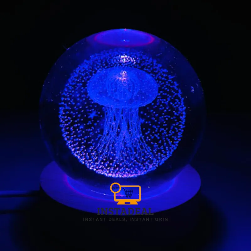 3D Crystal Ball – Jellyfish (7 Color Base) - Image 6