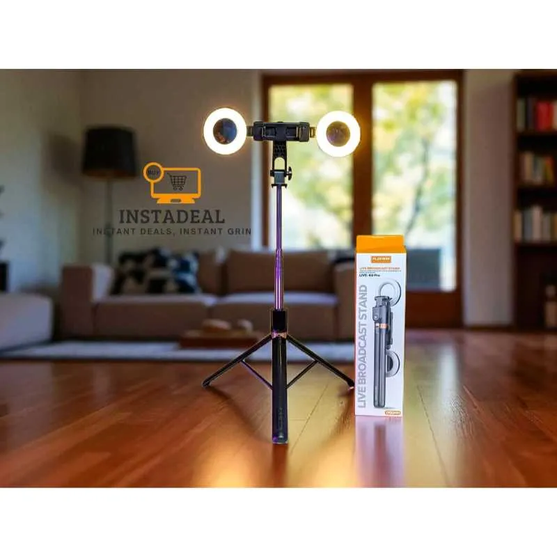 Plokama K9 Pro Double LED Selfie Stick Tripod