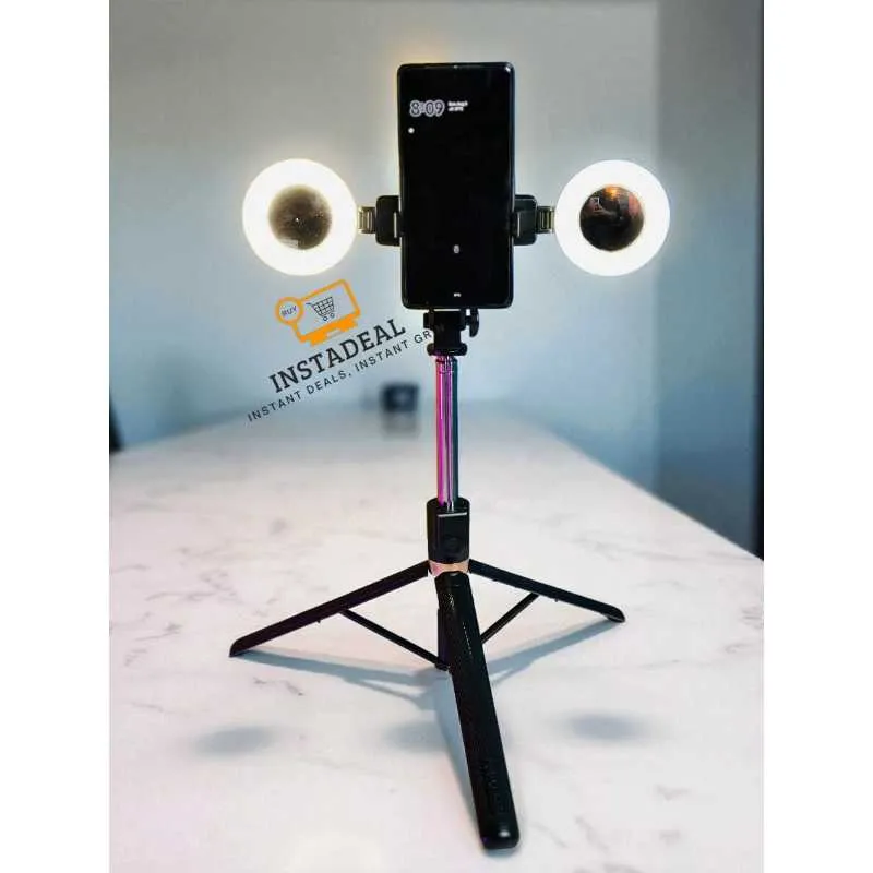 Plokama K9 Pro Double LED Selfie Stick Tripod