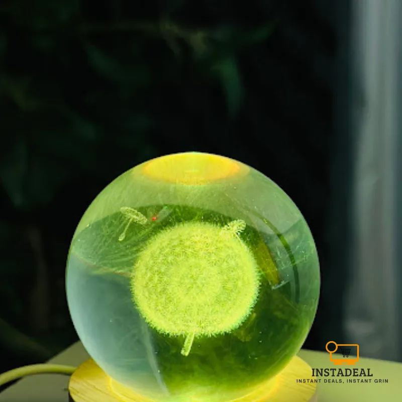 3D Crystal Ball – Dandelion (7 Color Base) - Image 4