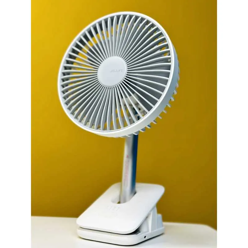 JISULIFE FA13R Rechargeable Clip Fan (8000mAh)- White Color