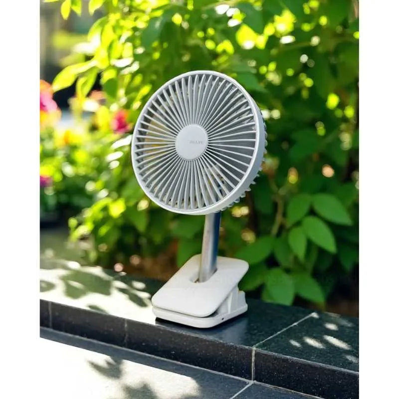 JISULIFE FA13R Rechargeable Clip Fan (8000mAh)- White Color - Image 5