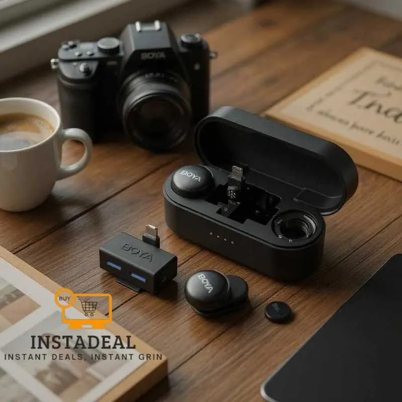 BOYALINK 3 AI-Powered Button Sized Wireless Microphone